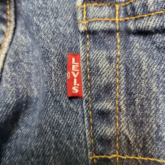 Levi's 511 Jeans Mens 30x31 Blue Modern Big E Slim Straight Distressed Denim - Picture 4 of 10